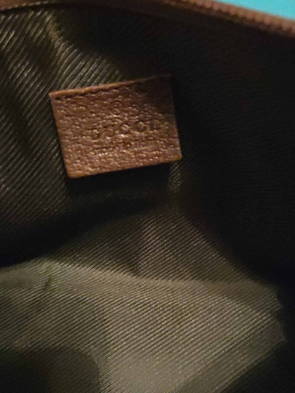 Gucci Brown Monogram Zip Pouch with Dark Brown Trim - Picture 2 of 14